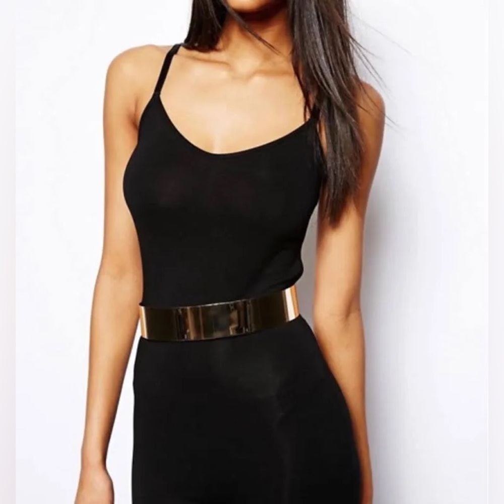 ASOS Gold Metal Ring Belt XXS/XS